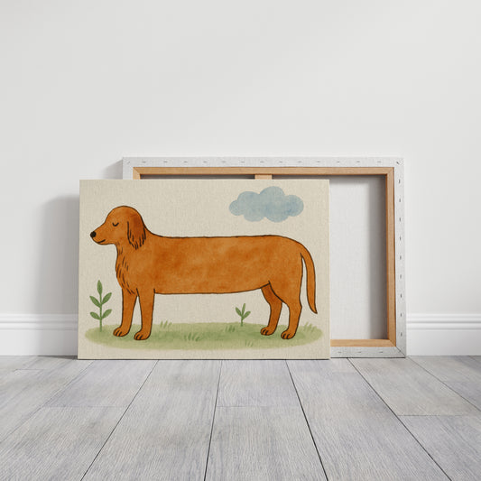 Golden Retriever Under Blue Skies