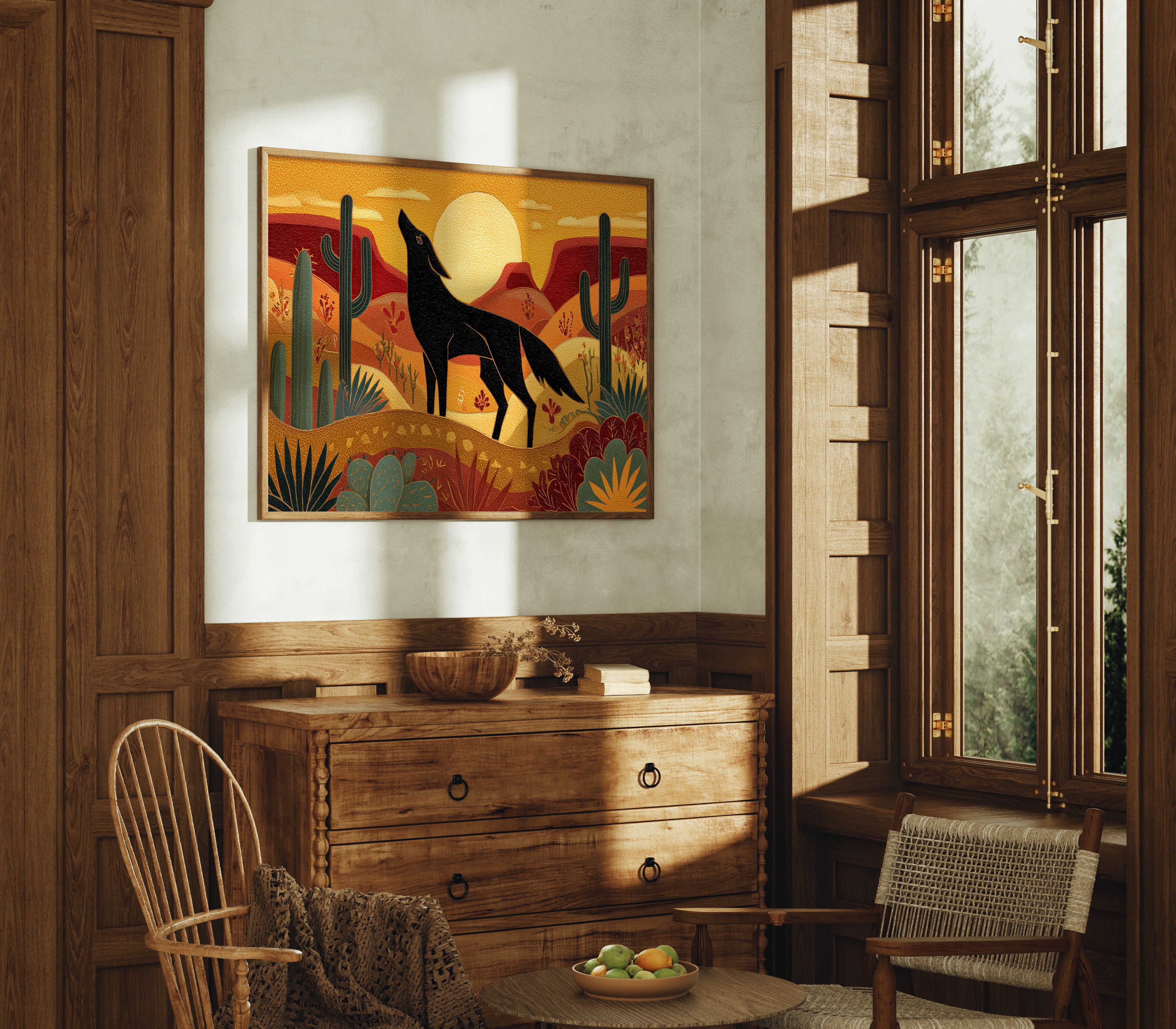 Coyote Songs At Desert Sunset
