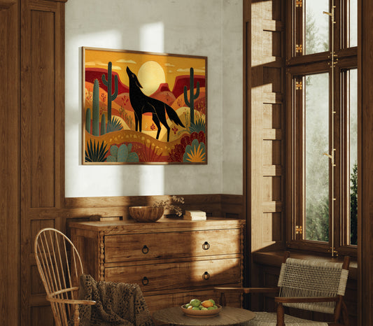 Coyote Songs At Desert Sunset