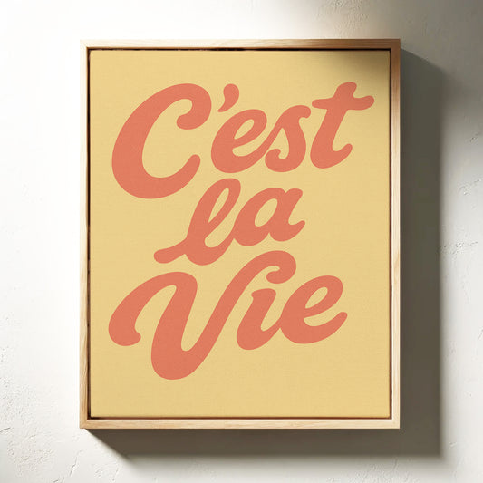 C’est La Vie Retro Wall Art
