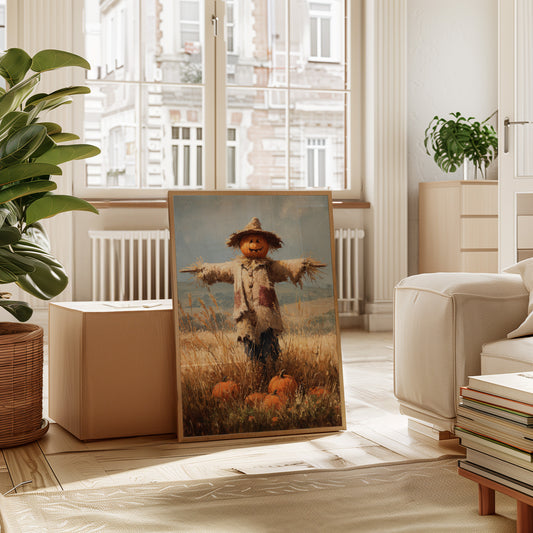 Harvest Guardian Watches Golden Fields