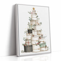 Stacked Treasures: A Festive Gift Tower