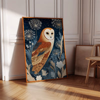 Barn Owl Amidst Ethereal Flora
