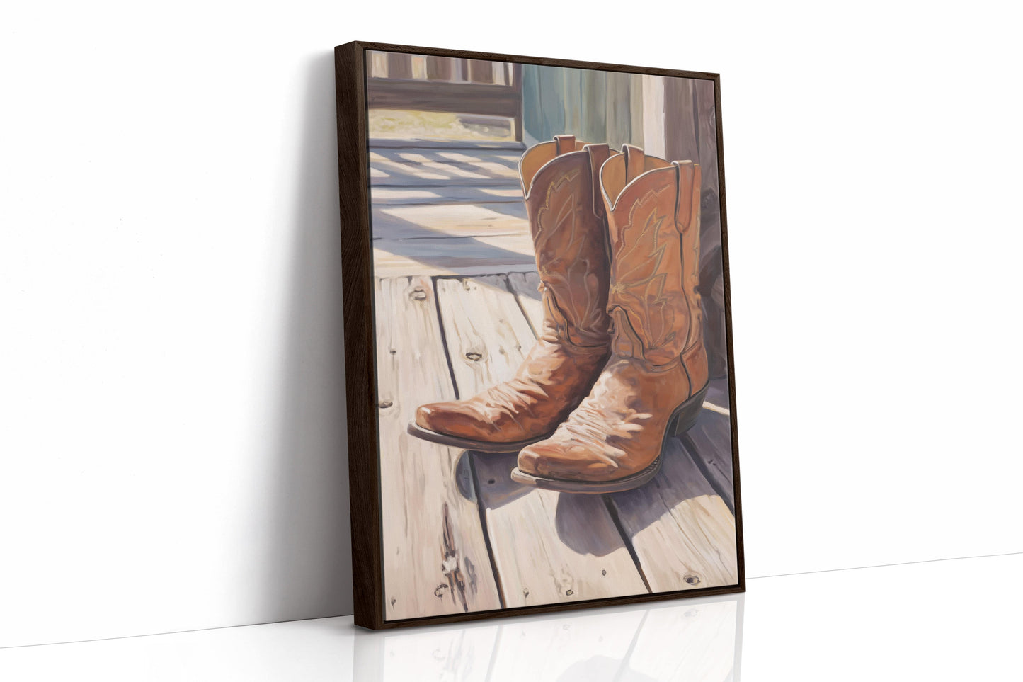 Leather Stories Rest On Sunlit Porch