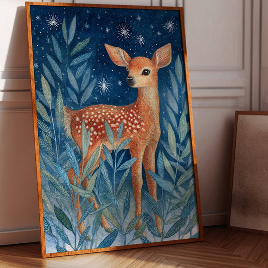 Fawn Among Starry Leaves