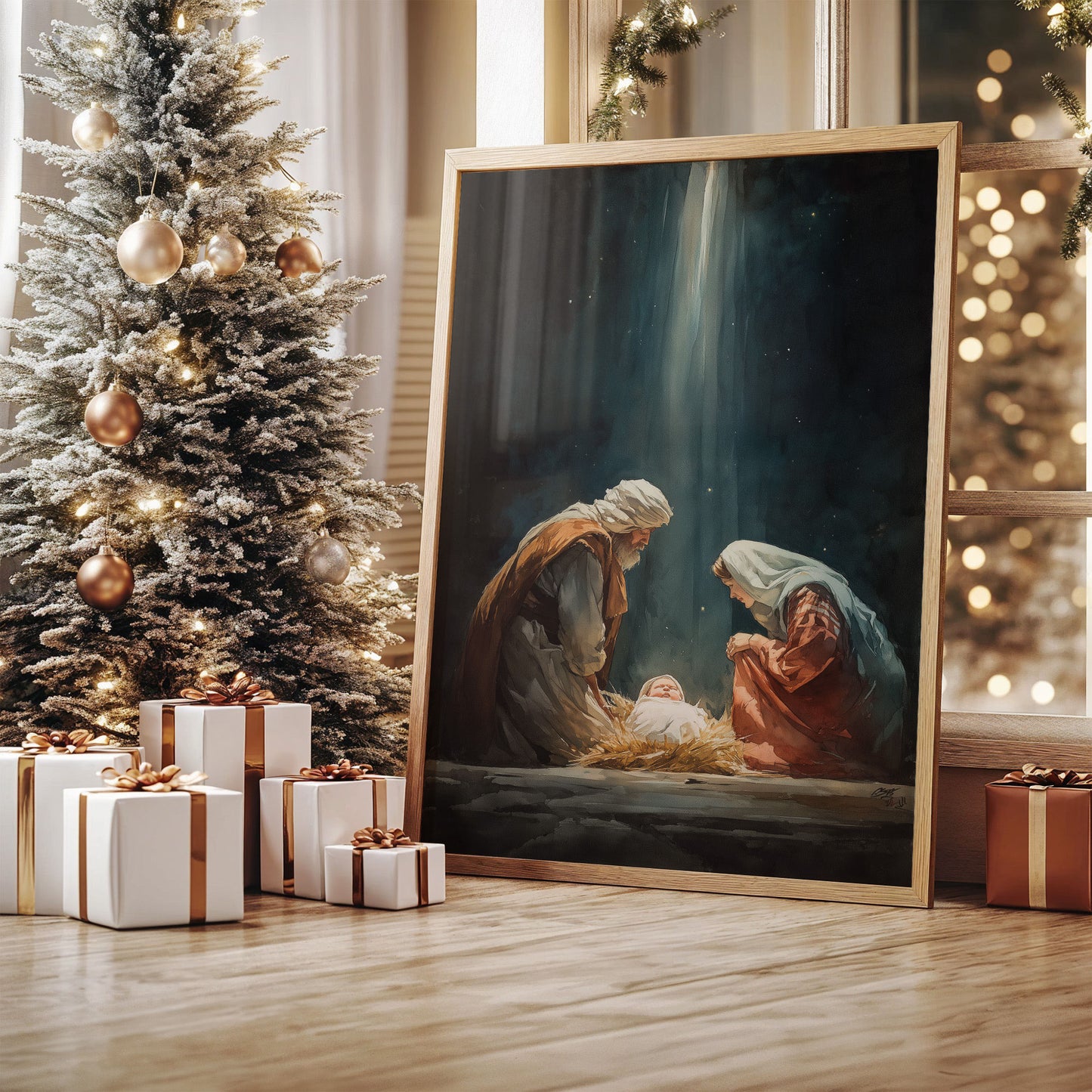 Celestial Light Bathes Sacred Night