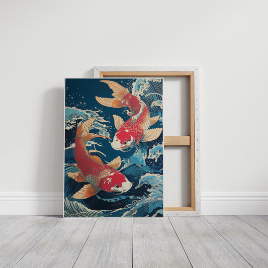Koi Dance Through Midnight Waters
