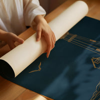 Golden Lighthouse On Midnight Seas