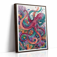 Reef Royalty: Watercolor Octopus Study
