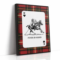 King of Hearts: Red Tartan Polo
