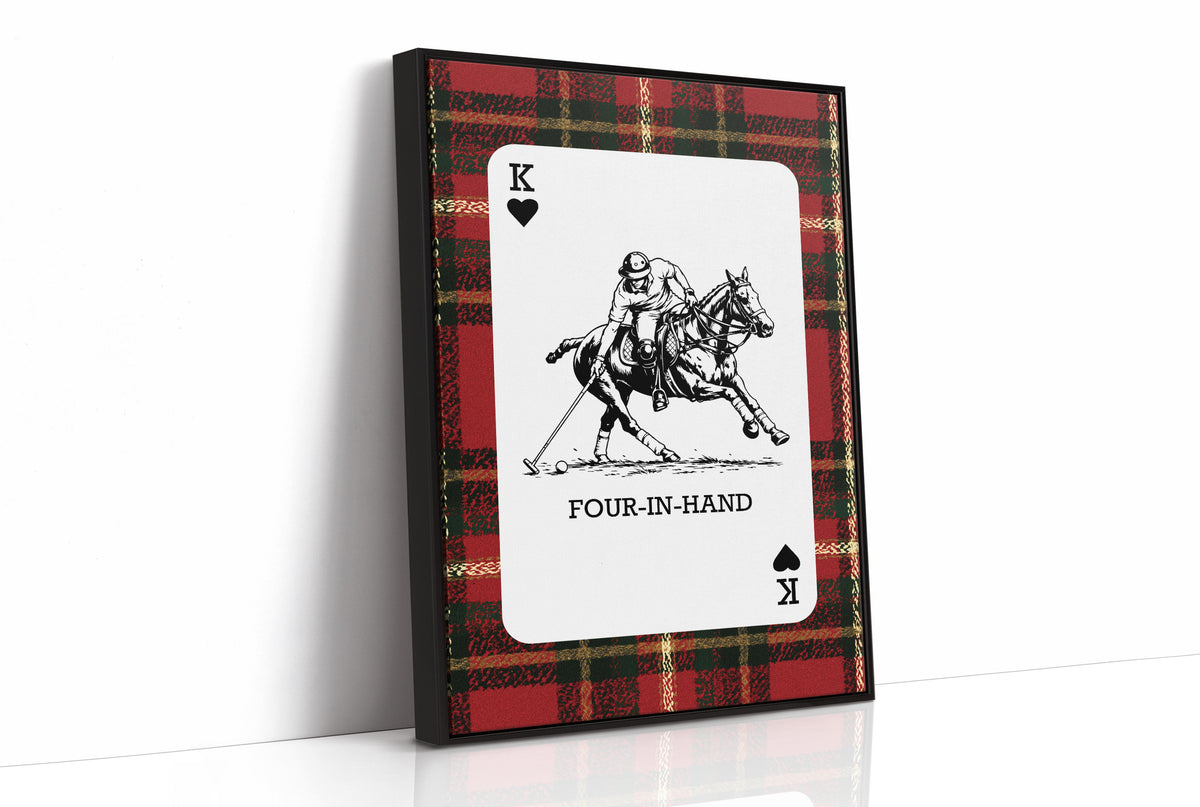 King of Hearts: Red Tartan Polo