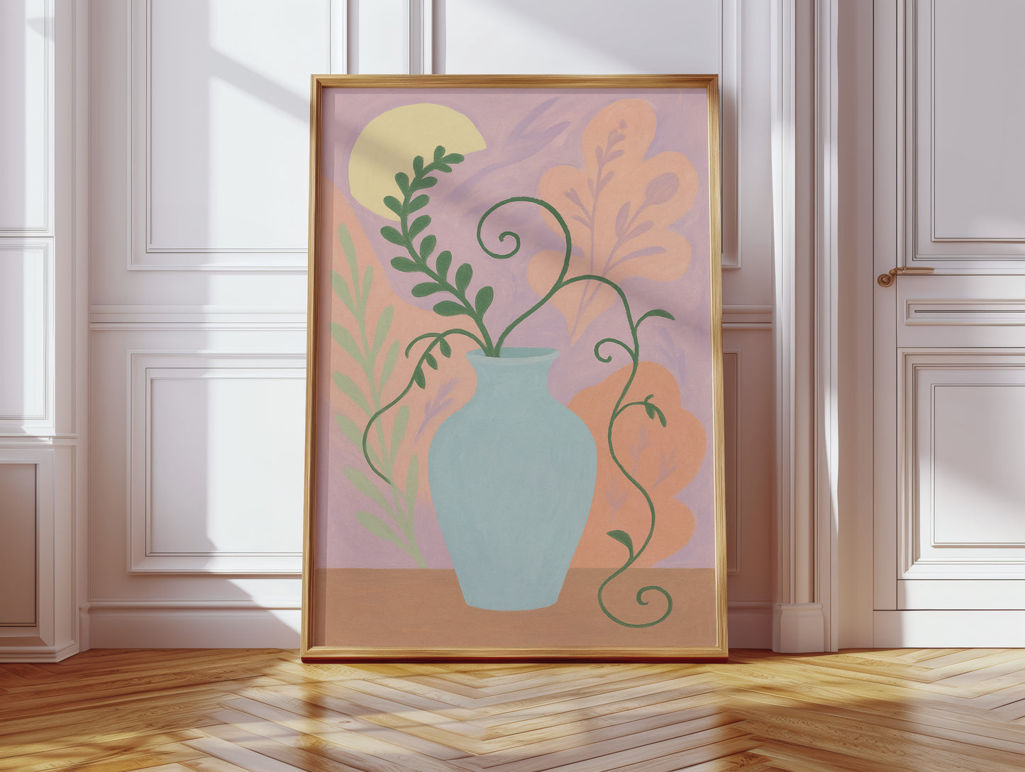 Sunny Fruit Bowl on Blue