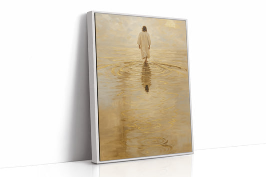 Golden Light Jesus Walking on Water
