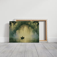 Fisherman Beneath the Willow Veil