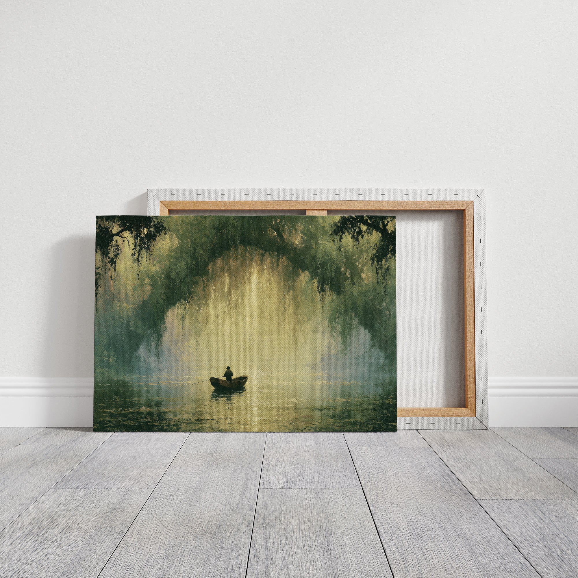 Fisherman Beneath the Willow Veil