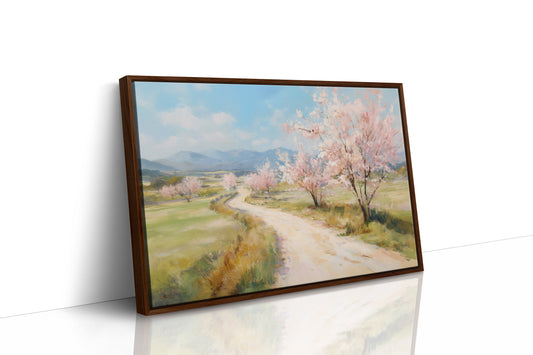 Cherry Blossoms Line Mountain Road