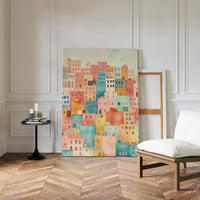 Stacked City Dreams Watercolor Print