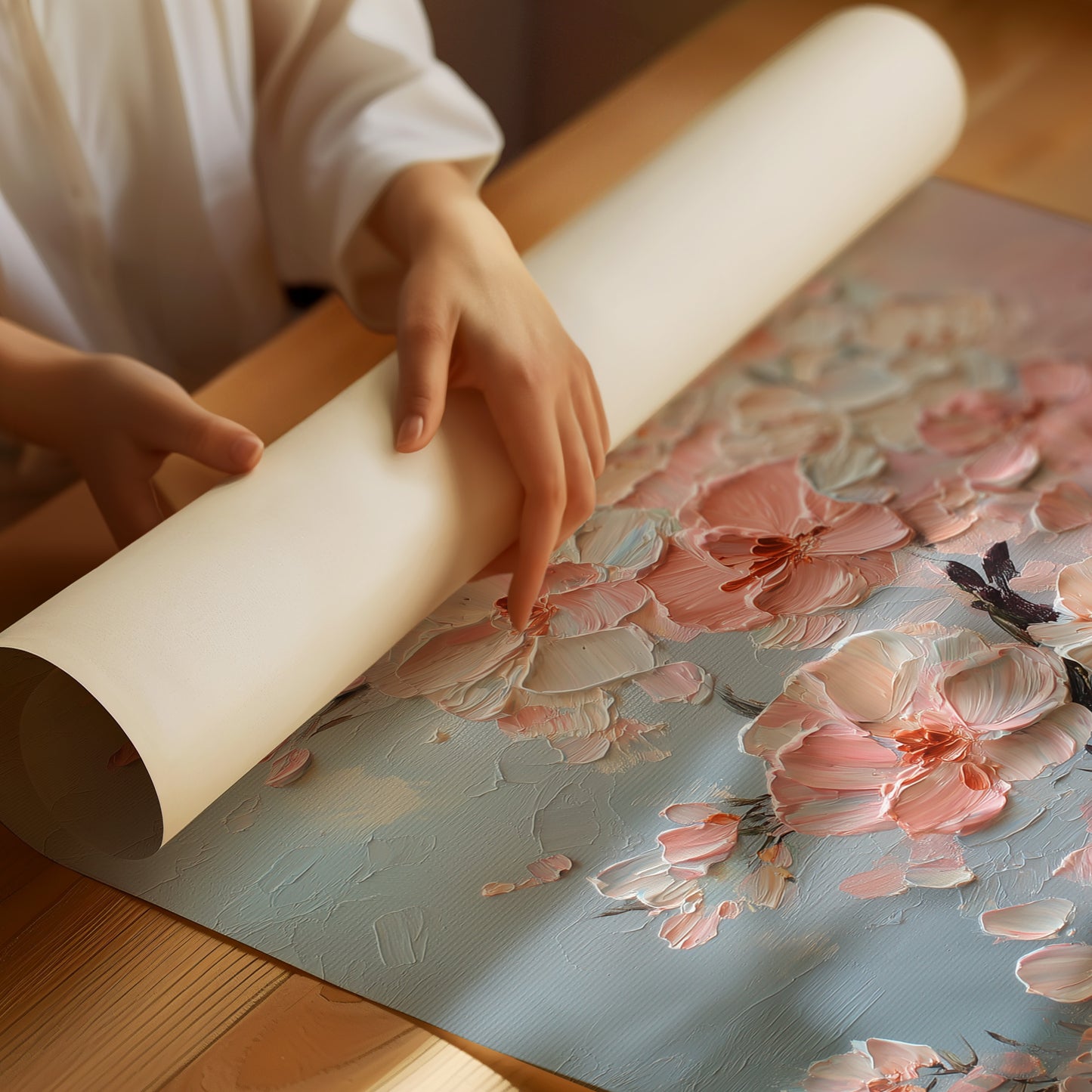 Blush Petals Dance In Spring