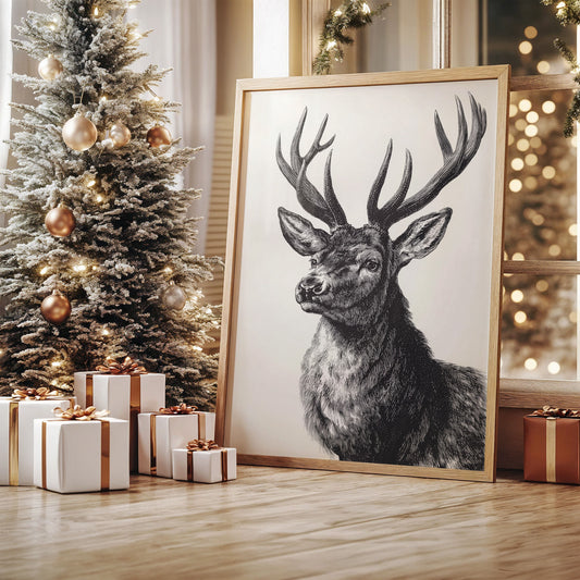 Antlers Sketch By Christmas Glow