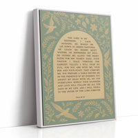 Psalm 23 Scripture with Doves and Florals