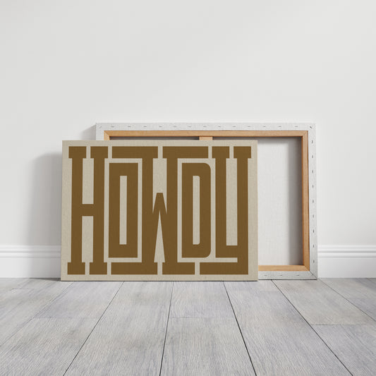 Bold Howdy Western Typography Print