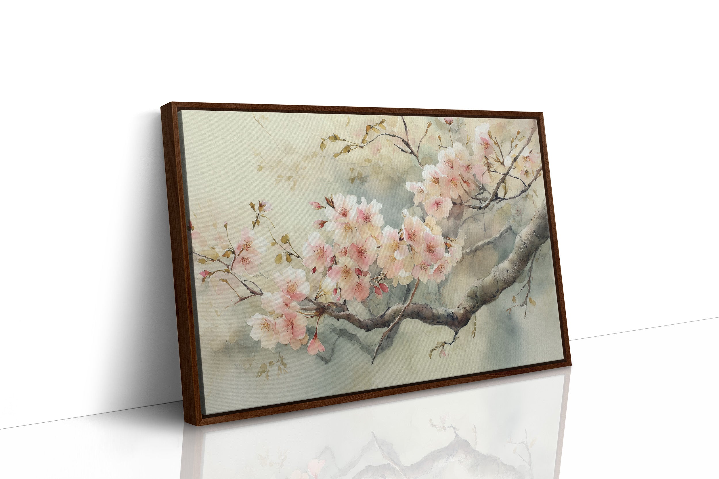 Cherry Blossoms Paint Morning Peace