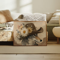Desert Wolf Wears Wild Daisies