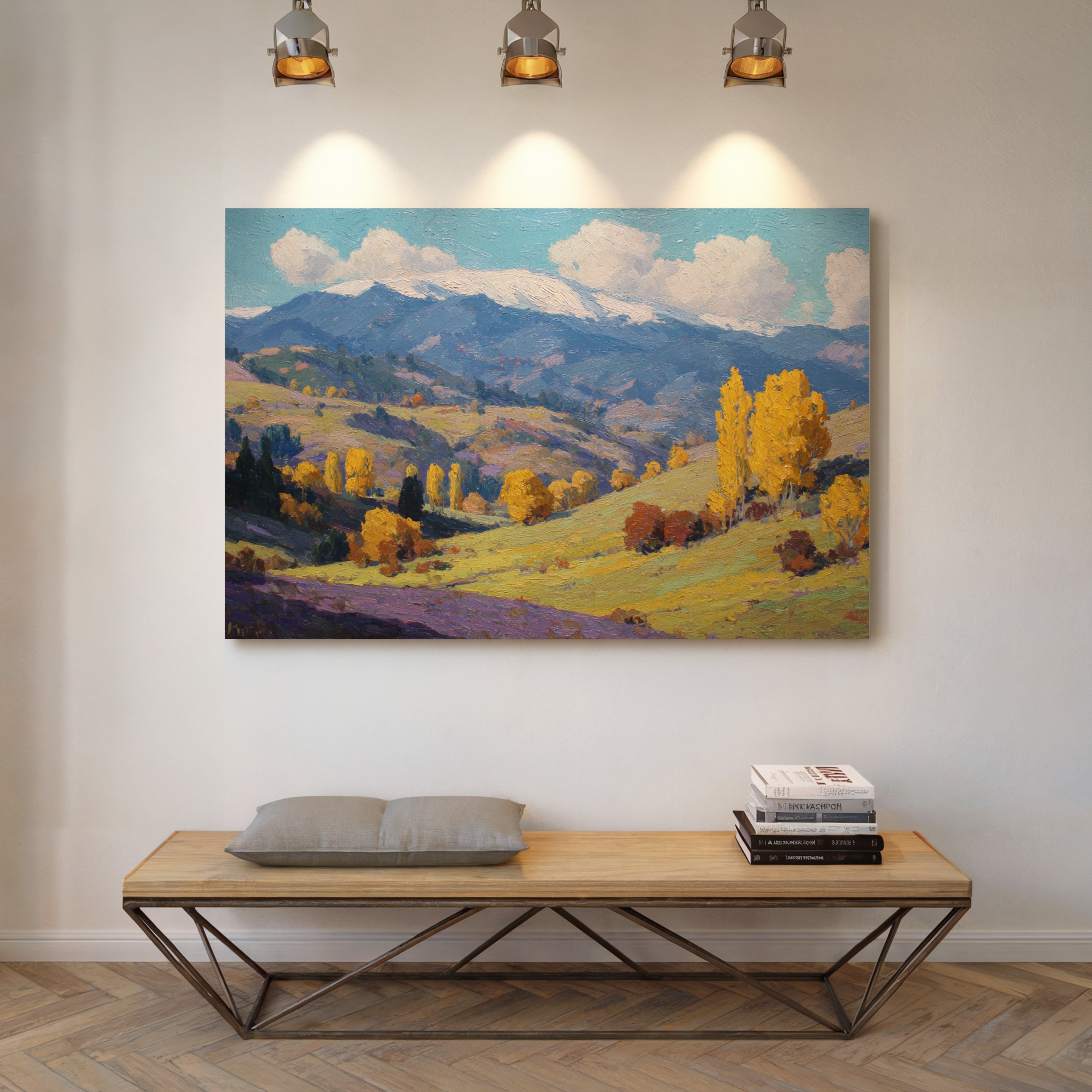 Autumn Gold Bathes Mountain Valley