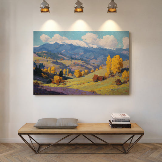 Autumn Gold Bathes Mountain Valley