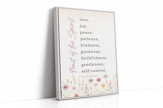 Fruit of the Spirit Floral Scripture Print