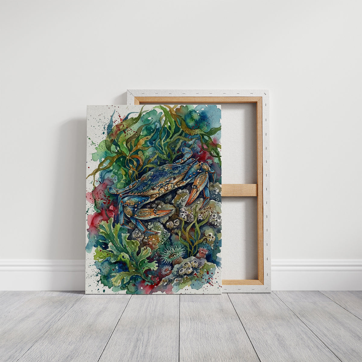 Tide Pool Guardian: Watercolor Blue Crab