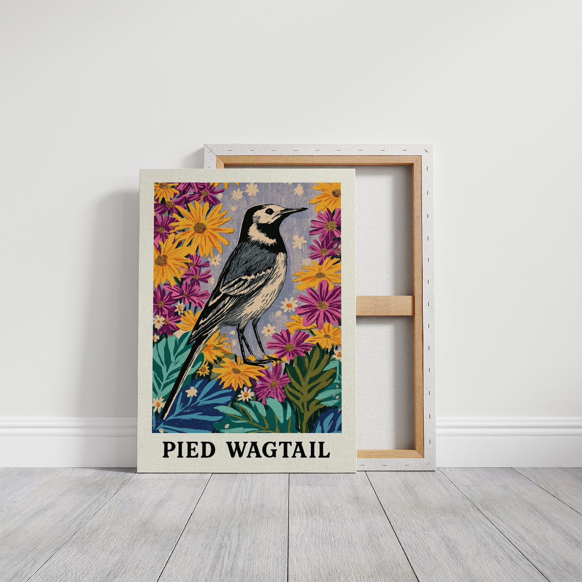 Pied Wagtail in Wildflower Garden