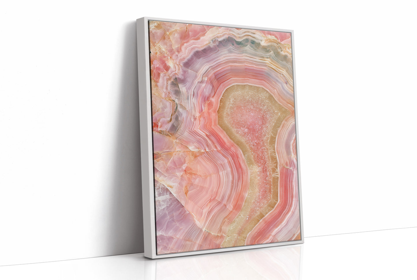 Pink Agate Slice Close-Up