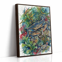 Tide Pool Guardian: Watercolor Blue Crab