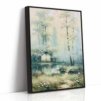 The Blossoming Cottage: Birches by the Garden Pond