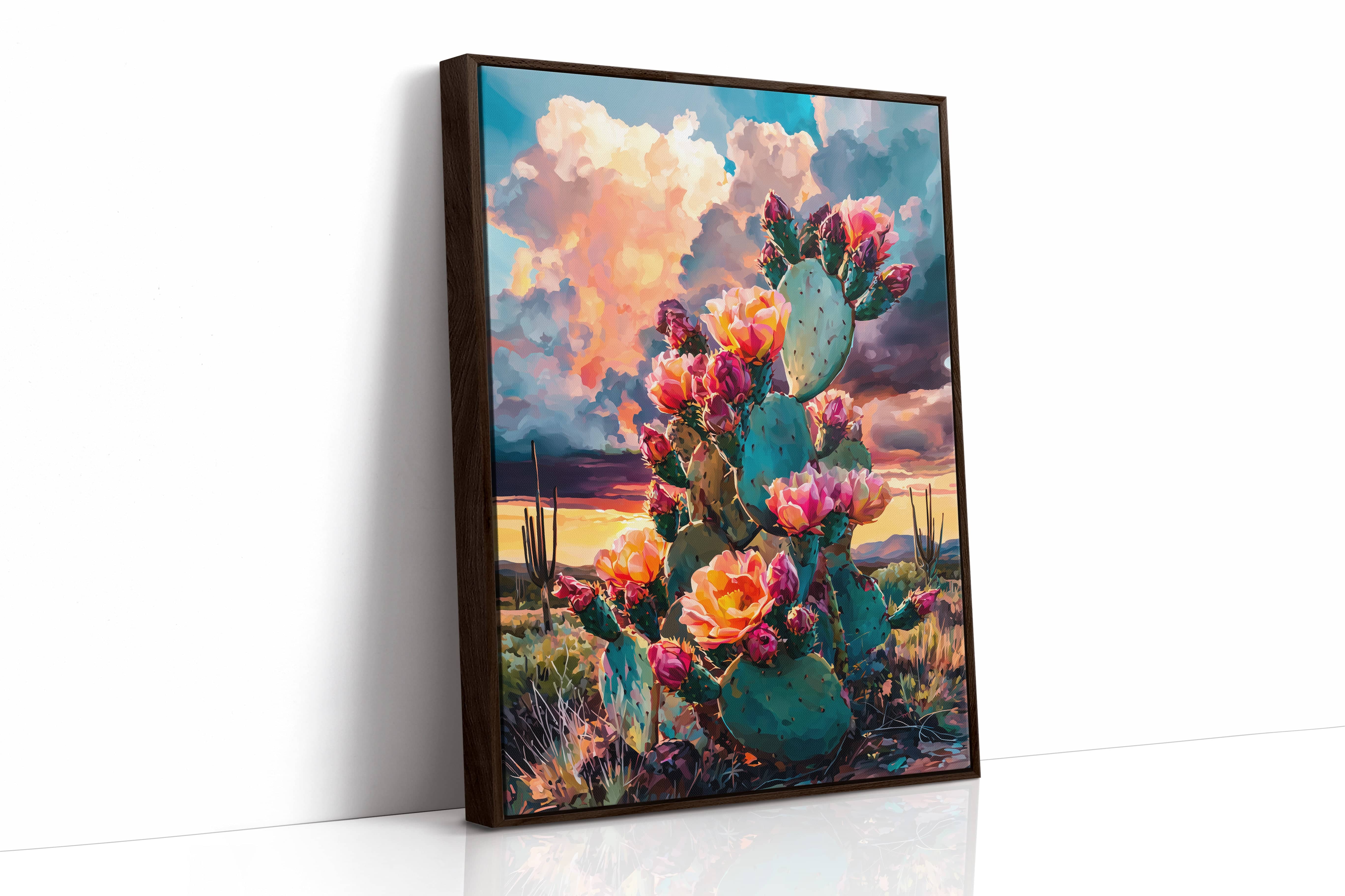Desert Blooms Dance Against Thunder