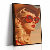 Sunset Hearts Frame Golden Hours