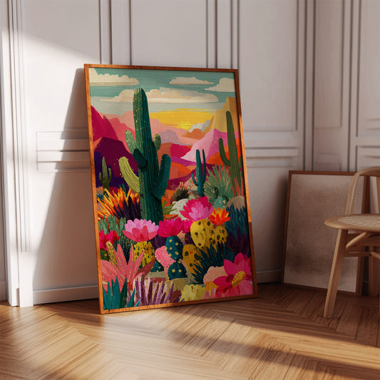 Desert Blooms at Dusk