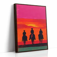 Sunset Calls Three Riders Home