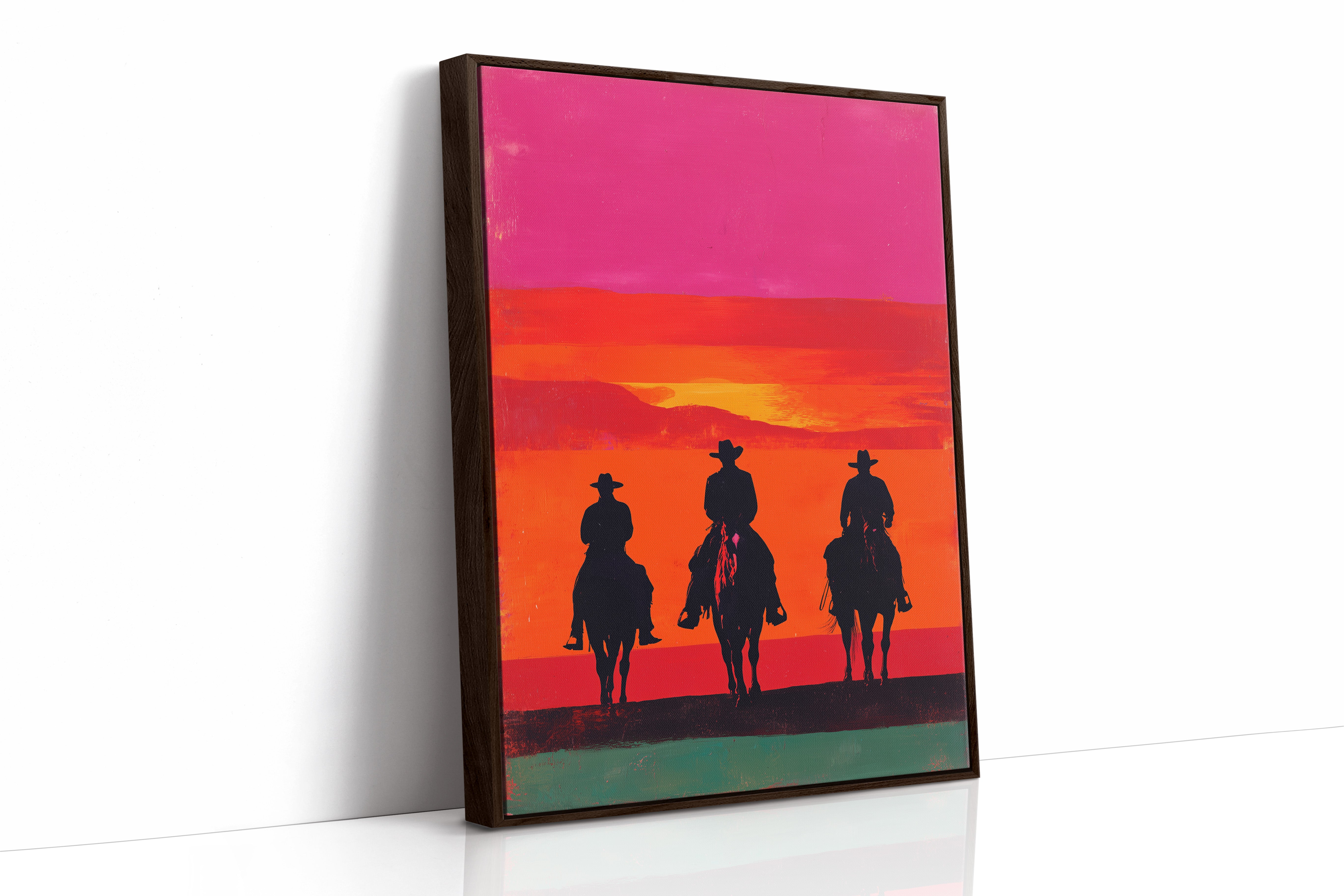 Sunset Calls Three Riders Home