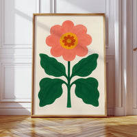 Sunny Bloom in Coral and Green