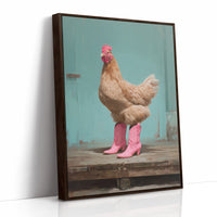 Cowgirl Chicken Struts Pink Boots