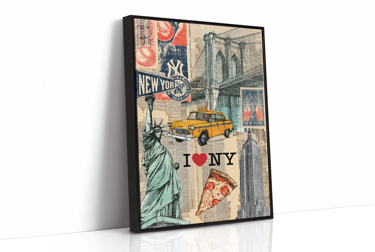 I Love NY: Vintage City Collage