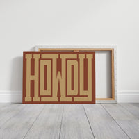 Retro Terracotta Howdy Typography Print