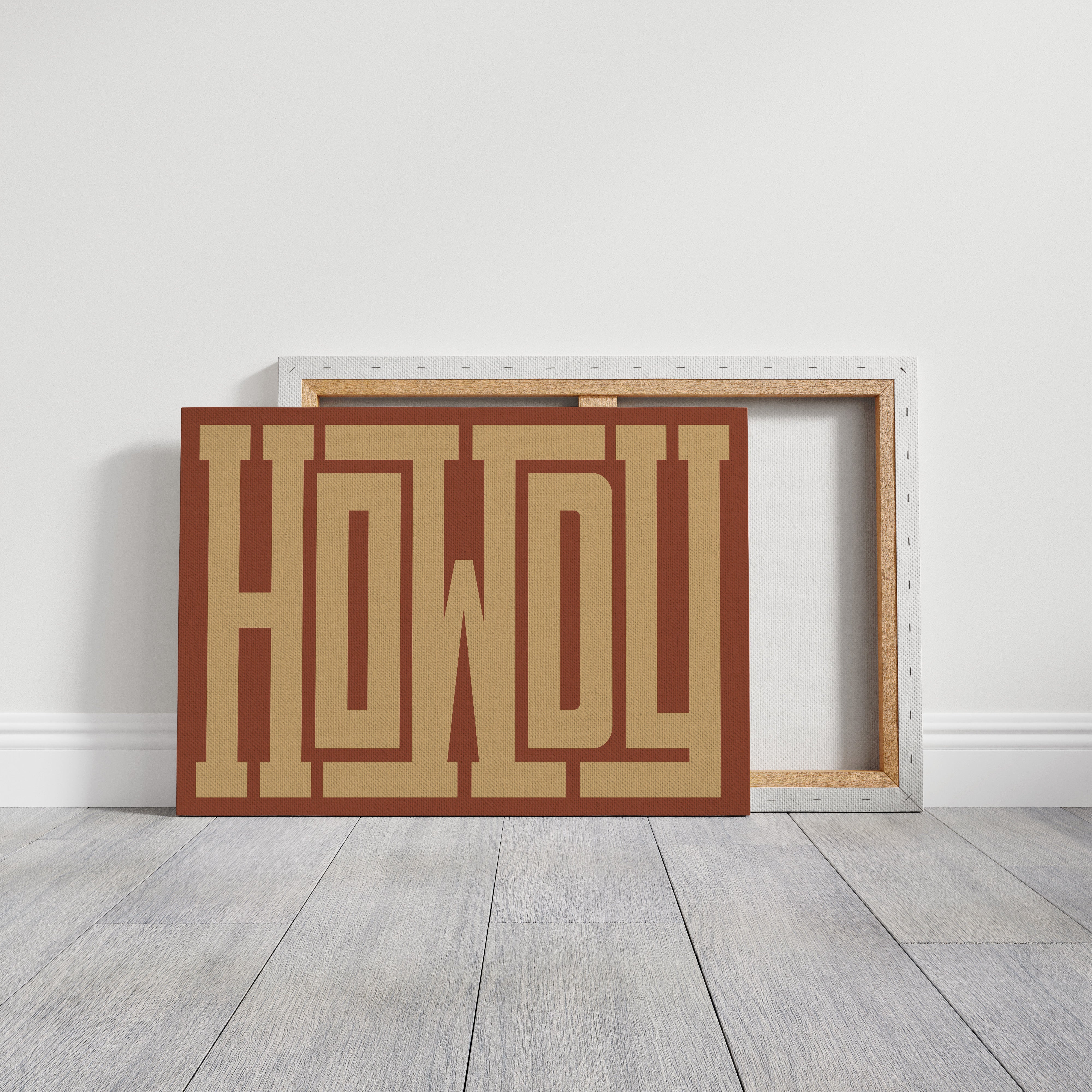 Retro Terracotta Howdy Typography Print