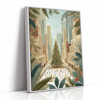 Metropolitan Yuletide: Skaters Beneath the Star