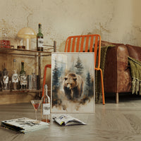 Majestic Bear Watercolor Print - Nature Wildlife Art - Gallery Canvas image 3