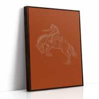 Minimalist Bronco Rider Sketch