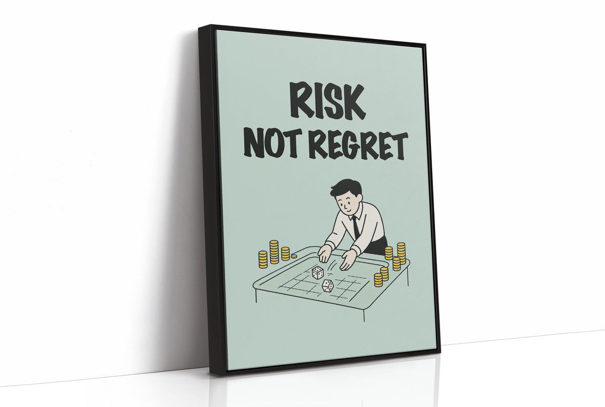 Risk Not Regret Dice Table Art