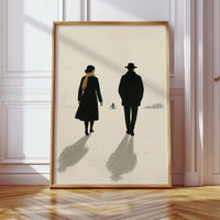 Winter Walk with Yellow Scarf